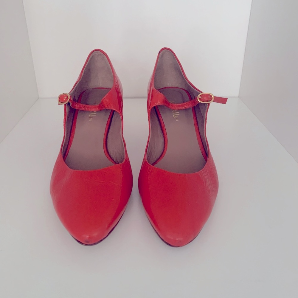 Avril Gau French Red Patent Leather Mary Janes